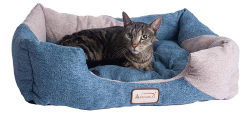 Armarkat C47 Cat Bed, Talla Única, Azul Marino, Beige