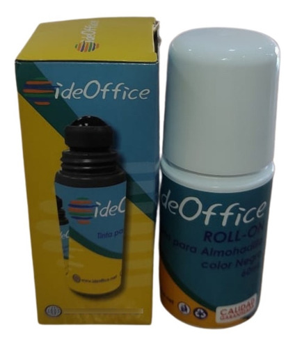 Tinta Para Almohadilla Roll-on  Ideoffice Negra 60 Ml