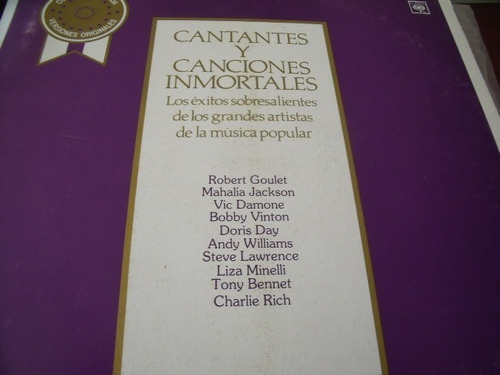 Lp Cantantes Y Canciones Inmortales, Grandes Artistas