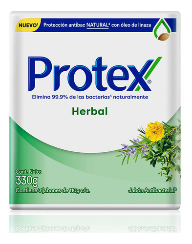 Jabon Protex Herbal 3x120gr - G A $33