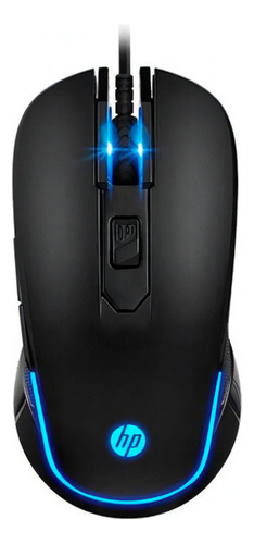 Mouse Gamer Hp M200 Negro Iluminado 2400dpi/tienda Megabytes