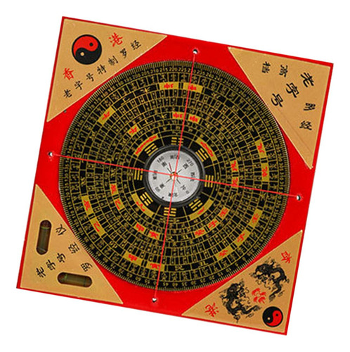 Brújula Feng Shui Luo Pan Bagua Square Luopan Para 13cm *