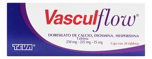 Vasculflow, 250mg - 225mg - 25mg X 30 Tabletas