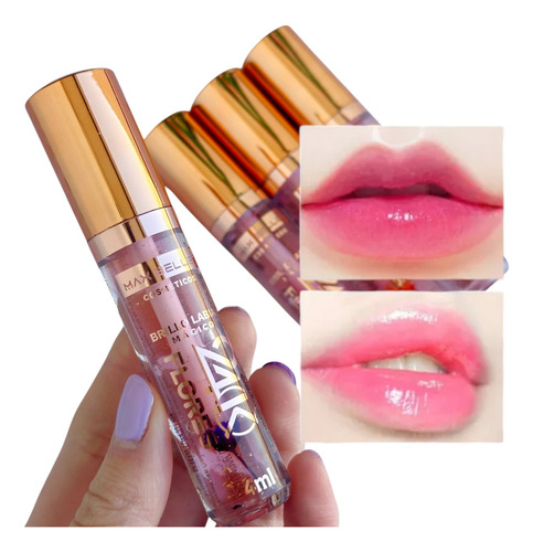 Brillo Labial Magico Flores 3d 24k Max Belle Maquillaje Pro