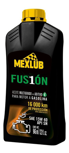 Aceite Mineral Fusión Sae 15w40 Sn - Mexlub By Bardahl 1 Lt