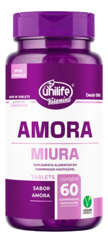 Amora Miura + Resveratrol 60 Comp - Unilife - Menopausa Tpm Sabor Sem sabor