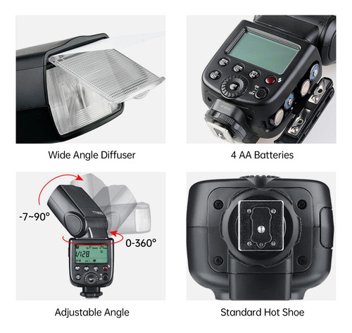Godox 2pcs Tt600 Gn60 Cámara Flash Speedlite, Hss Master Off