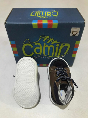 Tênis Infantil Cano Alto, Marinho Camin
