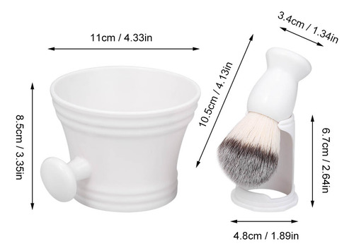 . Kit De Barbear Úmido Masculino: Escova, Suporte E