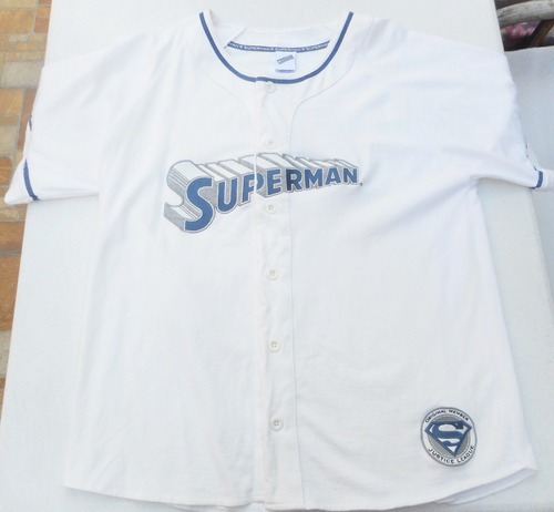 Playera Vintage Baseball Superman Warner Bros 1999