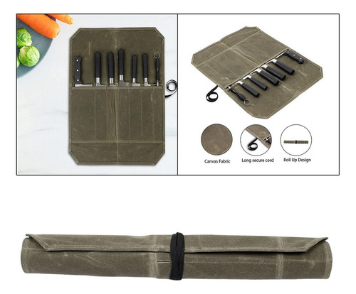 Rl1 Estuche Plegable Chef Roll Bag Bolsillos De