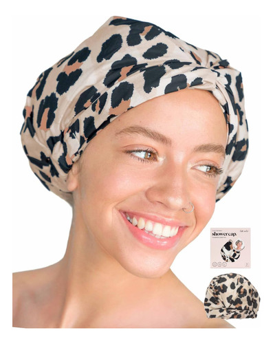 Gorro De Ducha Kitsch De Lujo, Impermeable Y Reutilizable Pa