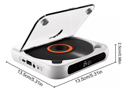Leitor De Cd Portátil Com 5 Modos De Reprodução E Telas Sens