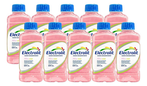 Suero Rehidratante Electrolit Fresa Kiwi 10 Pzs De 625 Ml