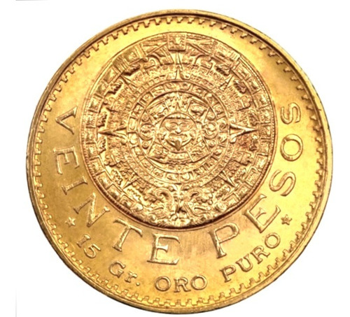 Coleccion Medalla Réplica De Azteca 20. 00 Chapa Oro 24k