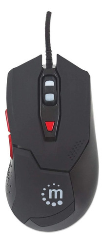 Mouse Manhattan Led Gaming Alambrico Optico Usb 176071 Color Negro