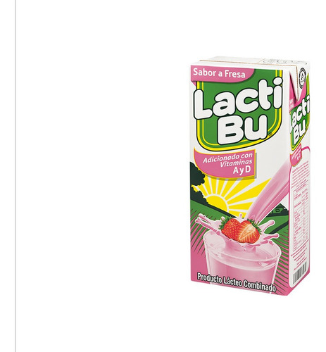 Imagen 2 de 3 de Producto Lacteo Fresa Lacti Bu, 1 L