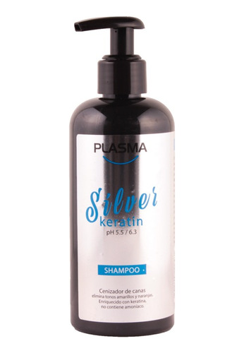 Plasma Shampoo Silver Keratin Cenizador De Canas  Plasma