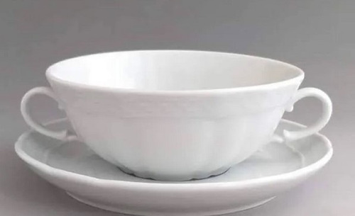 6 Taza Consomé Con Plato Vanna Blanco Verbano  J J  Maito