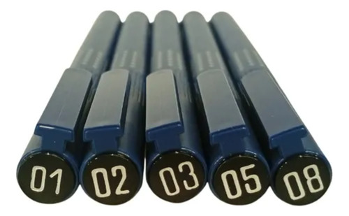 Pack X 5 Marcador Pilot Drawing Estilografo De Precision Negro