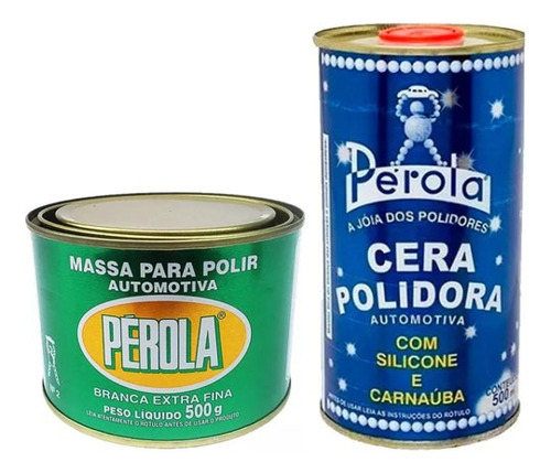 Kit Cera Liquida Pérola 500ml + Massa De Polir Perola N°2