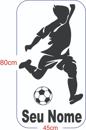 Adesivo  Parede Porta- Futebol Jogador Personalizado Nome N1