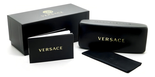 Gafas de sol Versace para mujer mod.4470B Gb1/87 56, color gatito, marco negro, lente gris varilla dorada