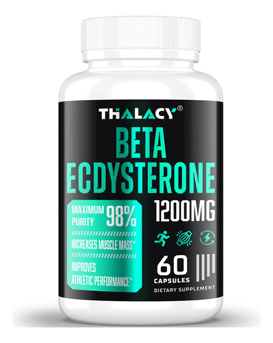 Thalacy 1200mg Beta Ecdysterone Supplement, 98% Pureza Maxim
