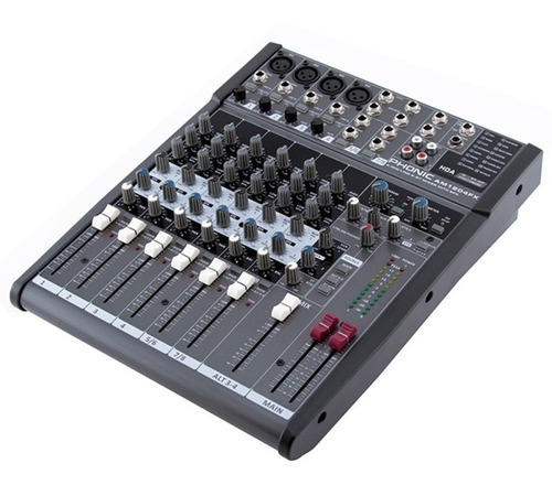 Mixer Phonic Am-1204 4 Xls Faders Master Canon