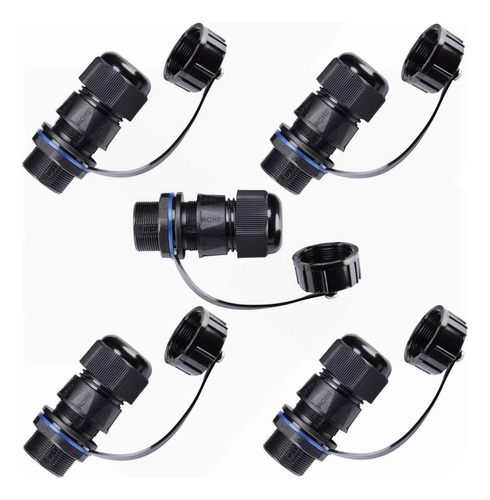 Anmbest 5pcs Montaje En Panel Rj45 Conector A Prueba De Agua