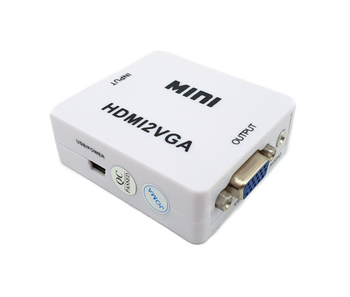 Convertidor Adaptador De Hdmi A Vga  Tv Monitor Audio Aux 