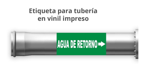 Imagen 5 de 6 de Señalamiento Etiquetas Adhesivas Identificación De Tuberías