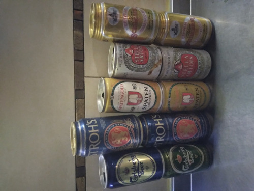 Antiguas Latas De Cervezas Vacias Importadas, Eeuu,brasil..