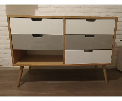 Cómoda Cajonera Estilo Nórdico - Mdf De Buena Calidad 