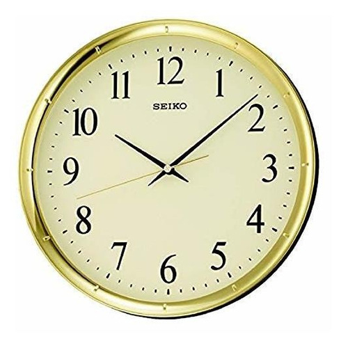 Reloj De Pared Seiko Dorado Ultramoderno 12''