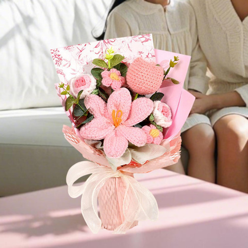 Ramo De Flores De Crochet, Ramo De Tejido A Mano, Flores