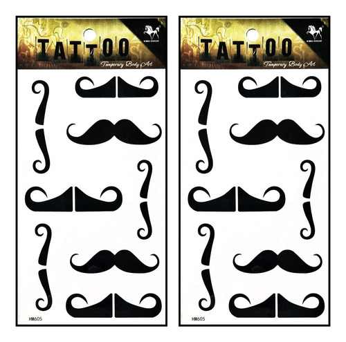 Tatuajes De 2 Hojas De Tatuajes Temporales Con Diseño De M.