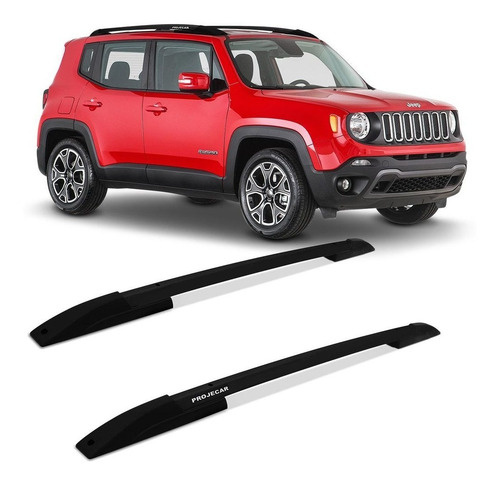 Longarina Teto Jeep Renegade 2015 A 2020 Projecar Preto Par