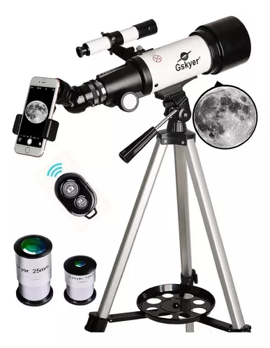 Telescopio para niños y adultos astronomía principiantes - 2.756 in de  apertura y 15.748 in de longitud focal telescopio refractor astronómico  gran