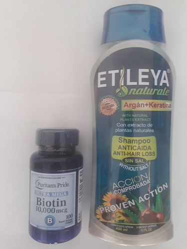 Shampoo Etileya + Biotina 10.000 Mcg 100 Capsulas