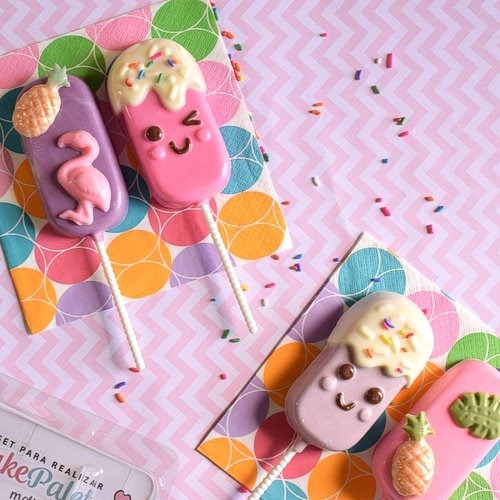 Imagen 5 de 7 de Set De 2 Moldes Cakepaletas Tropical Parpen