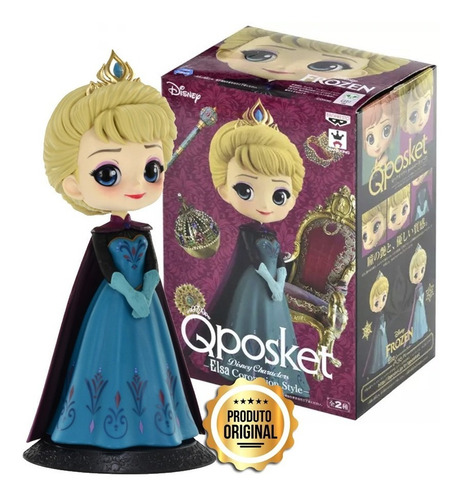 Boneca Q Posket Elsa Coroação Frozen | Disney | Banpresto