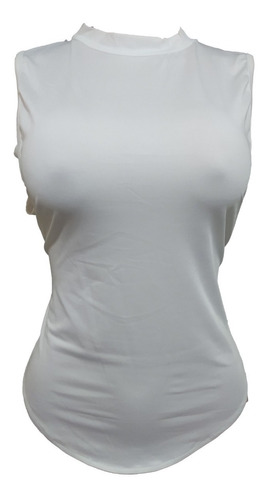 Blusa Blanca Sin Mangas Moda R1152