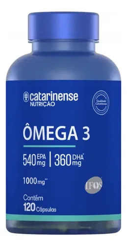 Ômega 3 Catarinense Nutrição 120 Cápsulas 1000mg Oleo De Peixe Sem Sabor