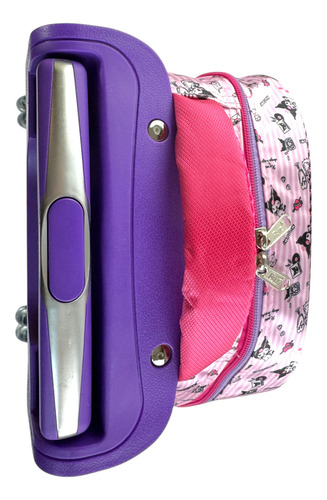Mochila Ruedas, Llantitas Kuromi, Hello Kitty, Preescolar, Kinder Original Ruz Morado Kuromi