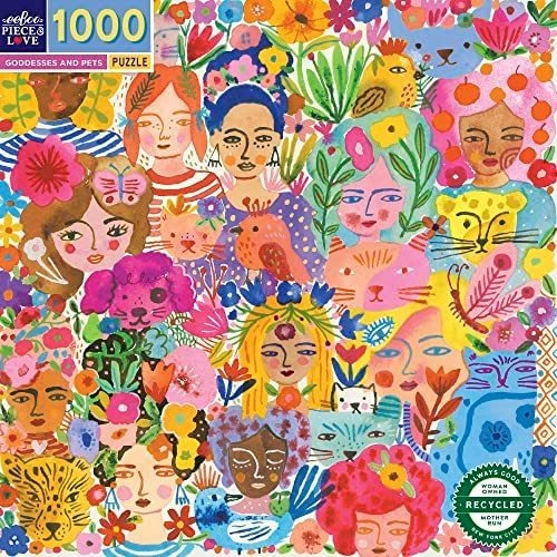 Eeboo Piece And Love Goddesses & Pets, 1000 Unidades Cuadrad