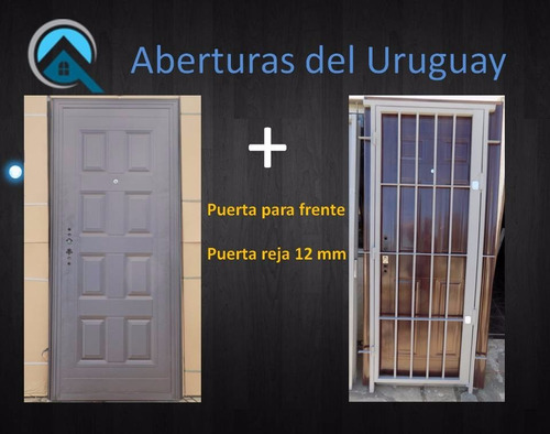 Puerta Para Frente, Con Reja 16 Mm .