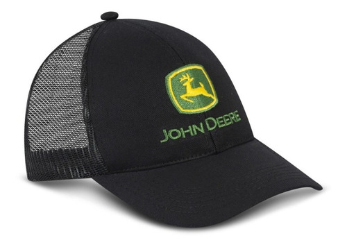 Gorra Nacional John Deere Negra  Malla Negra