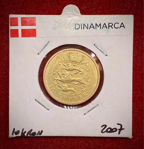 Moneda 10 Coronas Dinamarca 2007 Km 896 Margarita 2