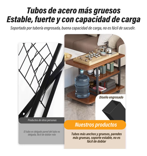 Mesas Auxiliares Movible,mesa Auxiliar Lateral Con Ruedas